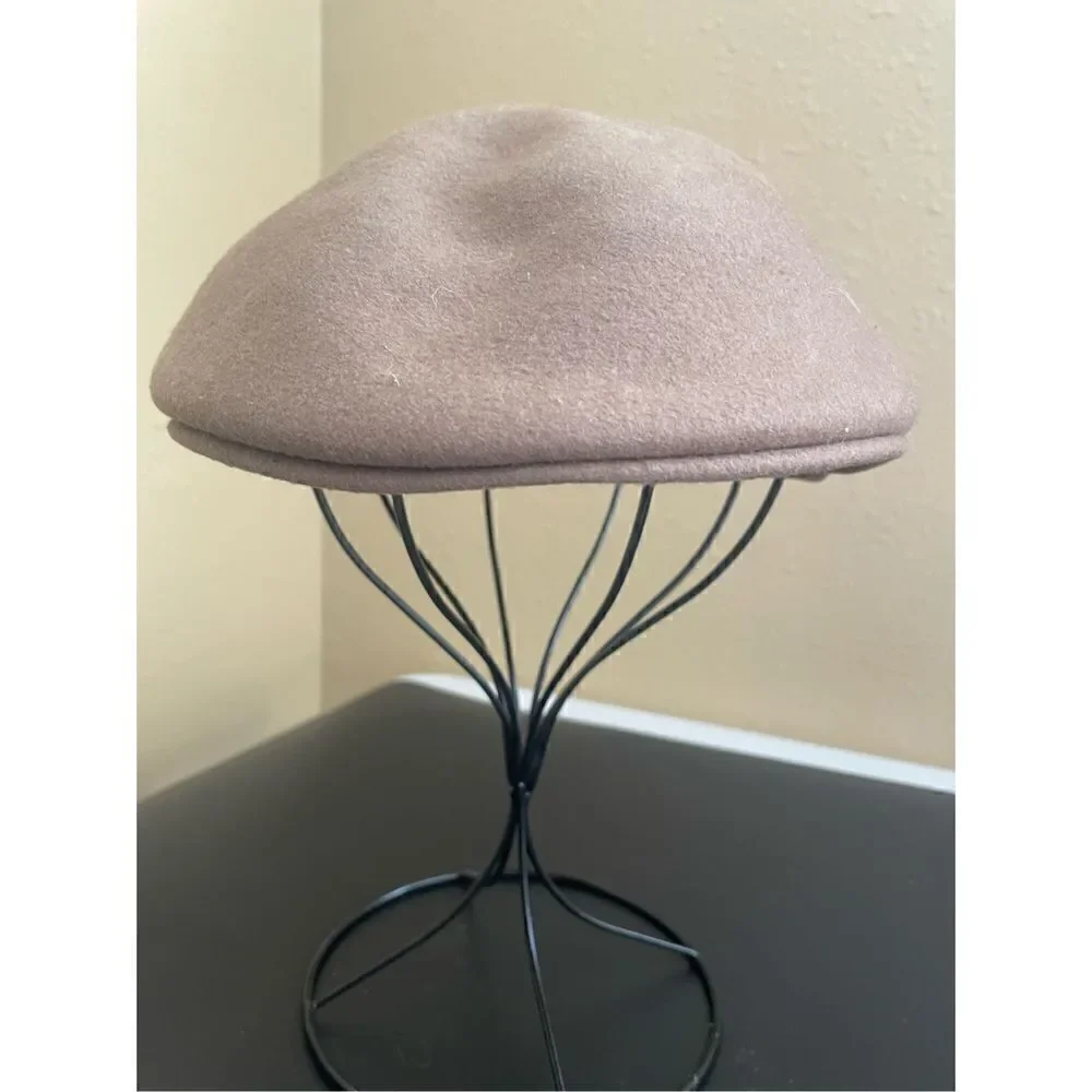 Country Gentleman London Driving Cap Tan 100% Wool Winter Newsboy Hat Size M